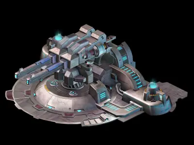 Mechanical Building - Fleet Turret 02 3D model