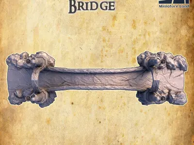 Ancient Elven Bridge Tabletop Terrain 28MM 3D print model 3D print model