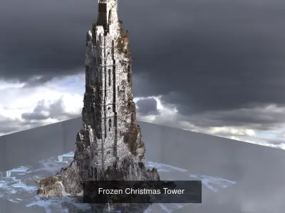 Mountain collection 1 series of showing castle 3D Model Pack