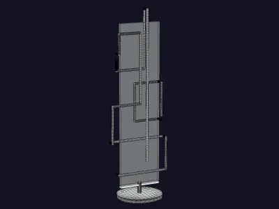 Neon lamp cyberpunk style 3D model