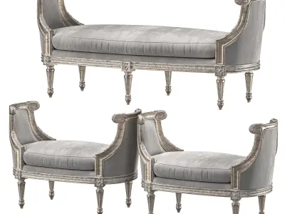 roberto soft bench art 343 3D model
