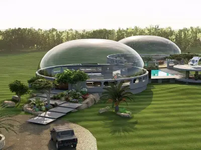 Futuristic Dome House 3D model