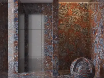 Marble wall 151 3D model