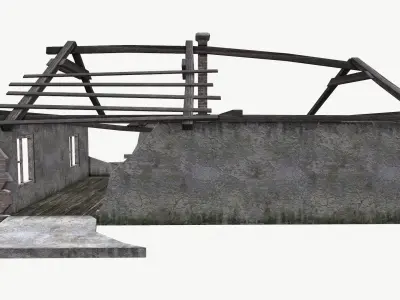 Old House 04 Low-poly 3D model