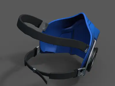 Gas mask helmet scifi fantasy space mask protection  Low-poly 3D model