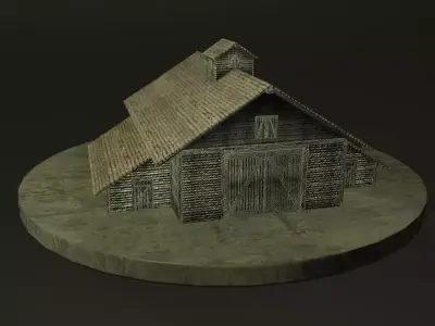 Farm Barn Low-poly 3D model