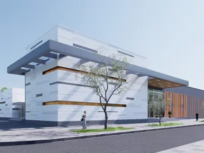 school Low-poly 3D model