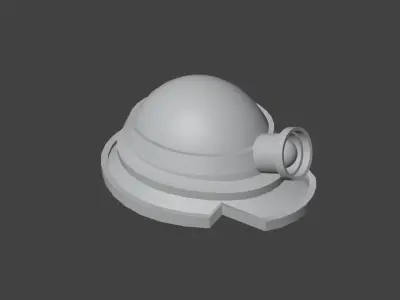 Mining Helmet in Blender3d Low-poly 3D model