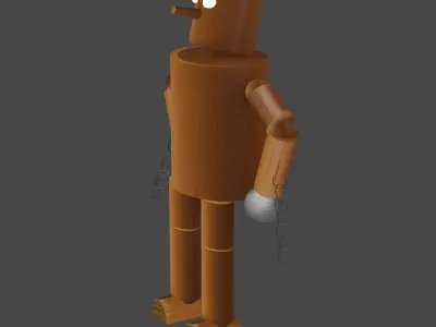 3D Mokojin Low-poly 3D model