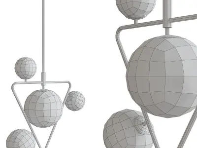 Gislane chandeleir 3d model Low-poly 3D model