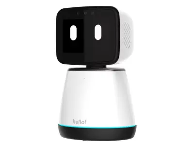 Generic Home Assistant Robot 01 Black and White 3D model