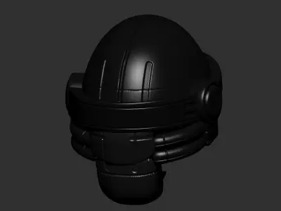 helmet high poly sculpt 3d printable 3D model 5