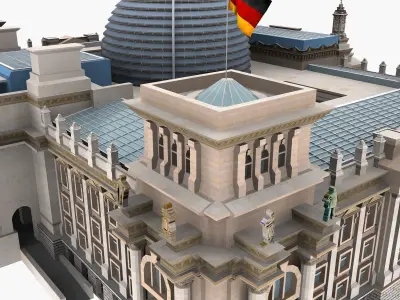 Reichstag Building Berlin 3d Model 3D model