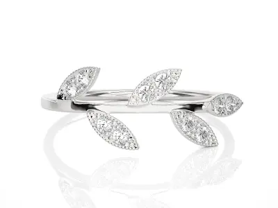 Light Minimalist Diamond Ring 3D print model