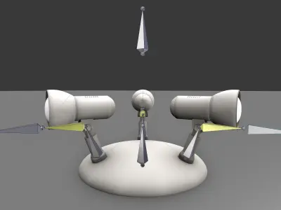 Modern wall lamp Free low-poly 3D model