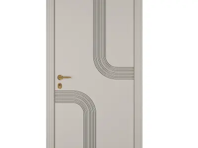 Entrance door set209 3D model