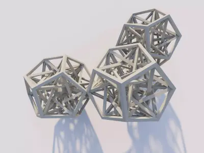 Math Object posrg-Gyroid Voronoi 3D print model