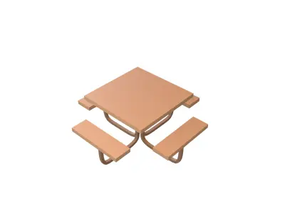 Park Table v1 001 Low-poly 3D model
