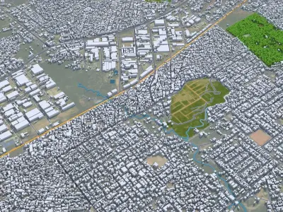 Kano Nigeria 40km Low-poly 3D model