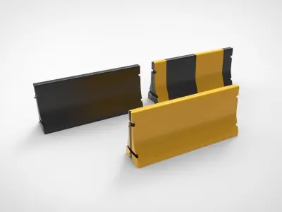 road barrier  Low-poly 3D model