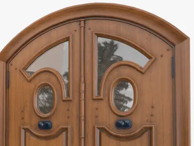 Entrance classic door 77 3D model