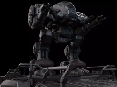 Starcraft 2 Goliath - 3D Print Statue 3D print model