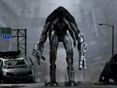 Alien Exosuit Low-poly 3D model