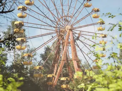 Pripyat Ferris Wheel 3D model Low-poly 3D model
