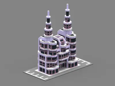 House Voxel - 31 Low-poly 3D model