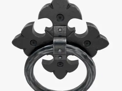 Forged door knob 2 3D model