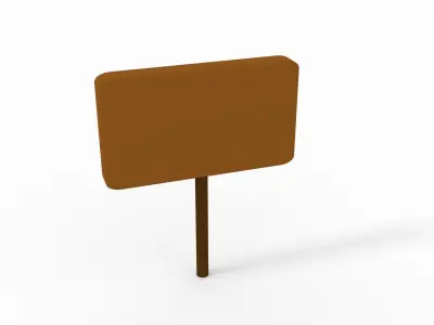 Sign with Shapes Low-poly 3D model