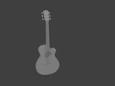 Guitar Low-poly 3D model