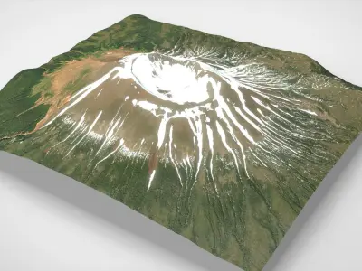 Mount Edgecumbe Kruzof Island Alaska 3D model