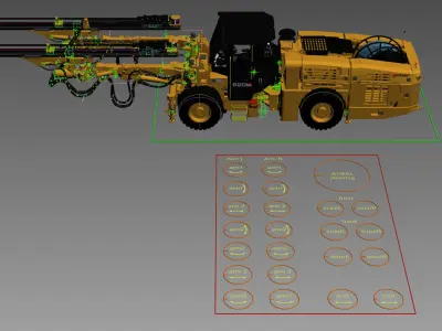 Underground Mining Drill Generic Rigged 