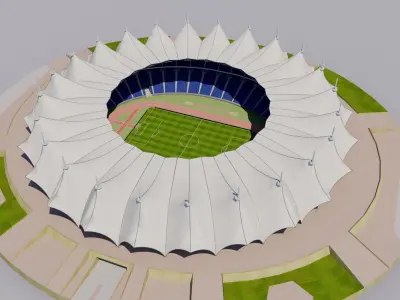 King Fahd International Stadium - Riyadh  Saudi Arabia 3D model