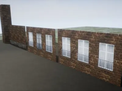 Simple Low Poly Building Assets Low-poly 3D model