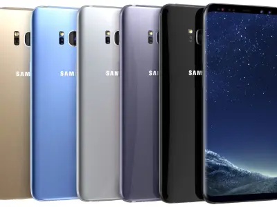 Samsung Galaxy S8 All Colors 3D model