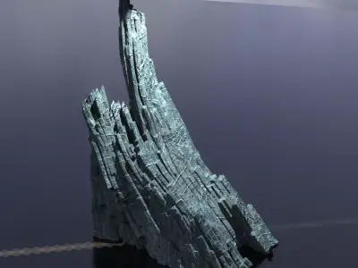 Fortress of solitude cliff  Low-poly 3D model