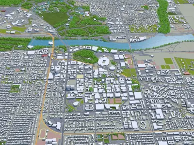 Tempe Arizona USA 20km Low-poly 3D model