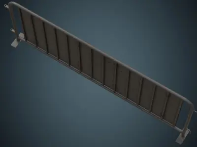 Crowd Barrier 5B Low-poly 3D model