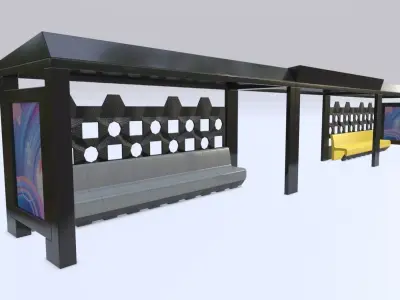 Bus Shelter 3D model order