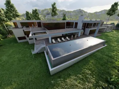 Casa Scene-villa-modern house 3D model 82