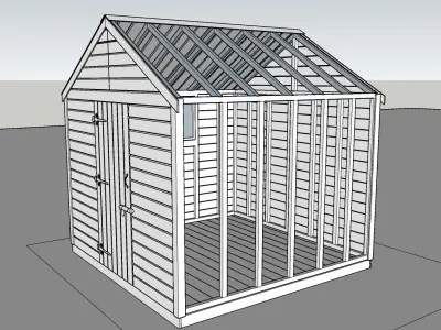 Garden shed 3D model buy
