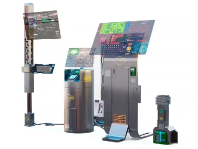 sci fi atm asset 3D model