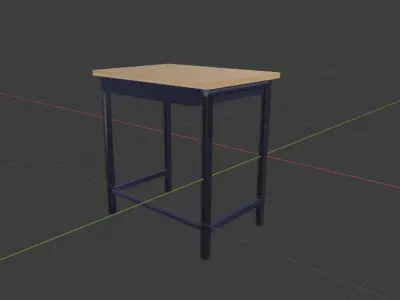 DDLC Desk Free low-poly 3D model