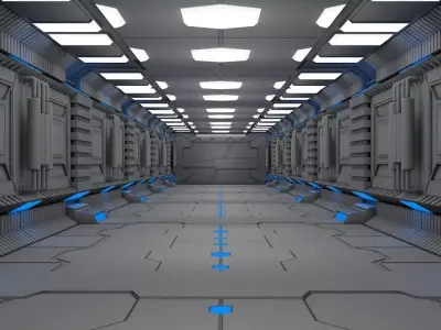  Sci Fi Corridor 3D model purchase