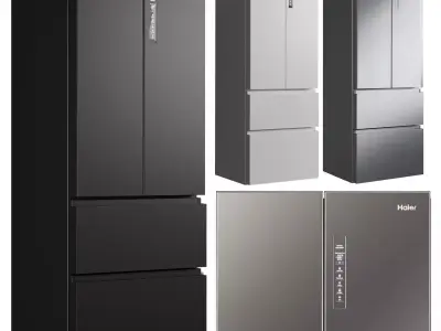 Collection Haier refrigerator freezer 01 3D Model Pack