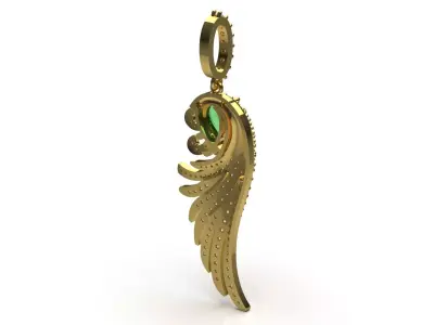 stl 3dm JP0324 Pendant a Wing of Light and Beauty jp0324 3D print model