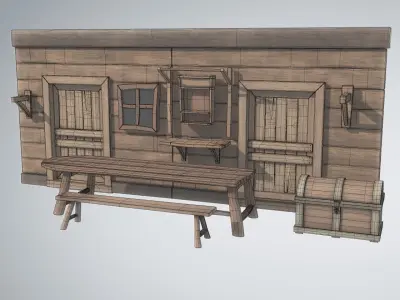 Stylized Wooden Prop Model 3D model