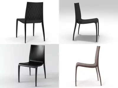 Ki four different chairs 3D model